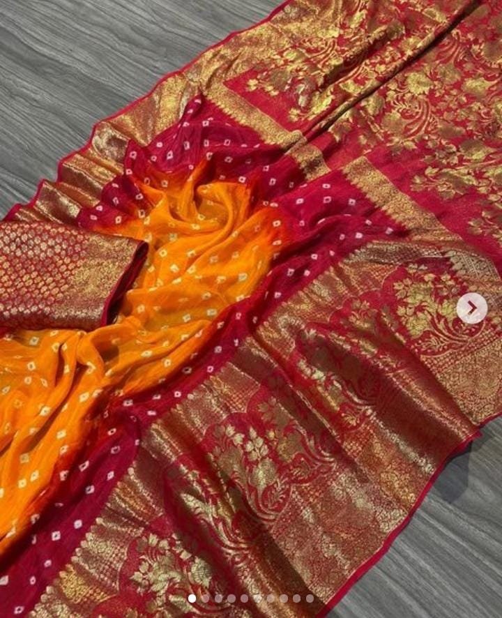 Kanchipuram Silk Saree | Handwoven Pure Silk | Pure Zari | Lavender & Red |  PV RA 204 – Panjavarnam