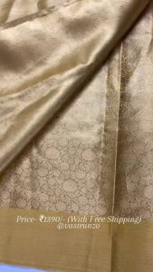 Soft Kanchipuram Tissue Silk Bollywood Style Designer Saree.