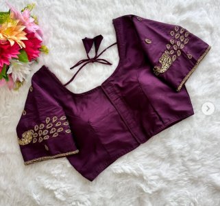 Beautiful Soft Pure Silk Handcrafted Designer Stitched Blouse.
